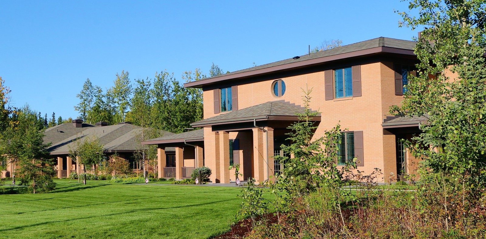 The two Alaska Fisher Houses side by side on Joint Base Elmendorf-Richardson